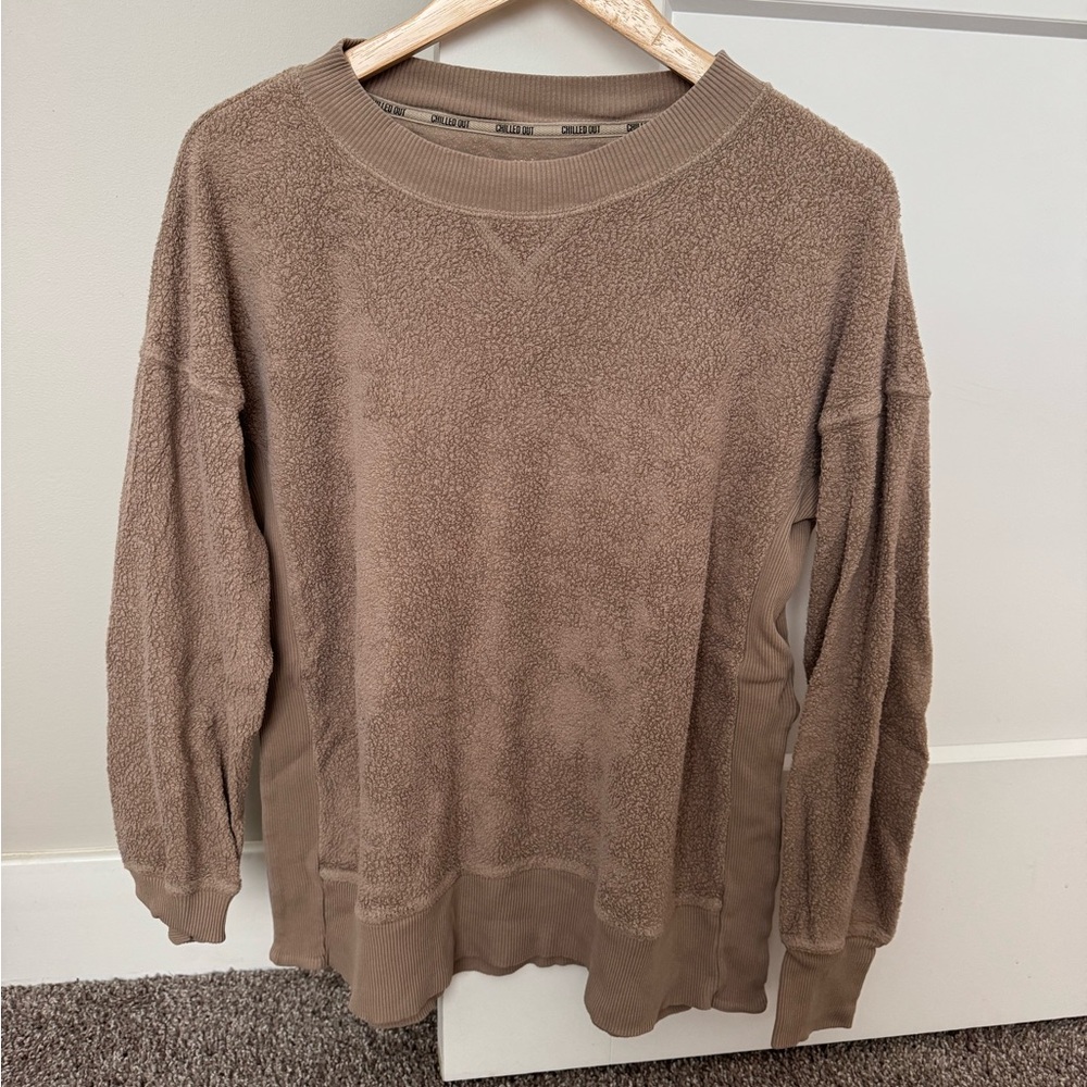 Aerie Chilled Out Tan Sweatshirt